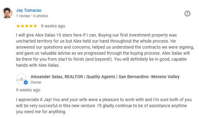 Google review from Jay